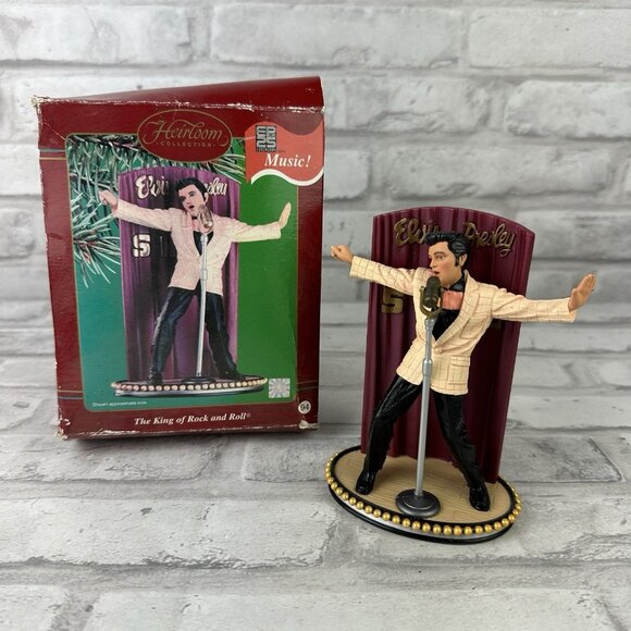 Carlton Heirloom Ornament 2002 Elvis Presley The King of Rock and Roll Music - Picture 1 of 5